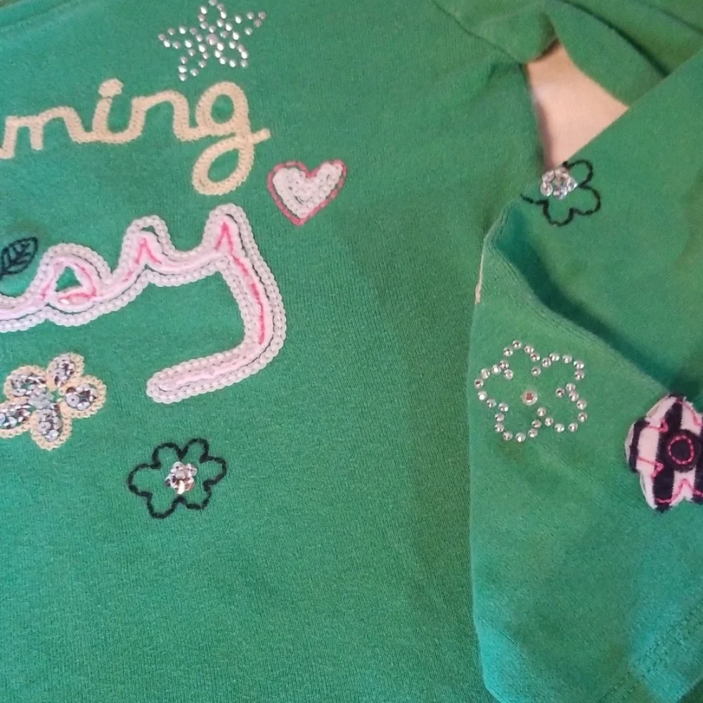 Girls gap‎ 10 daisy green t shirt long sleeve